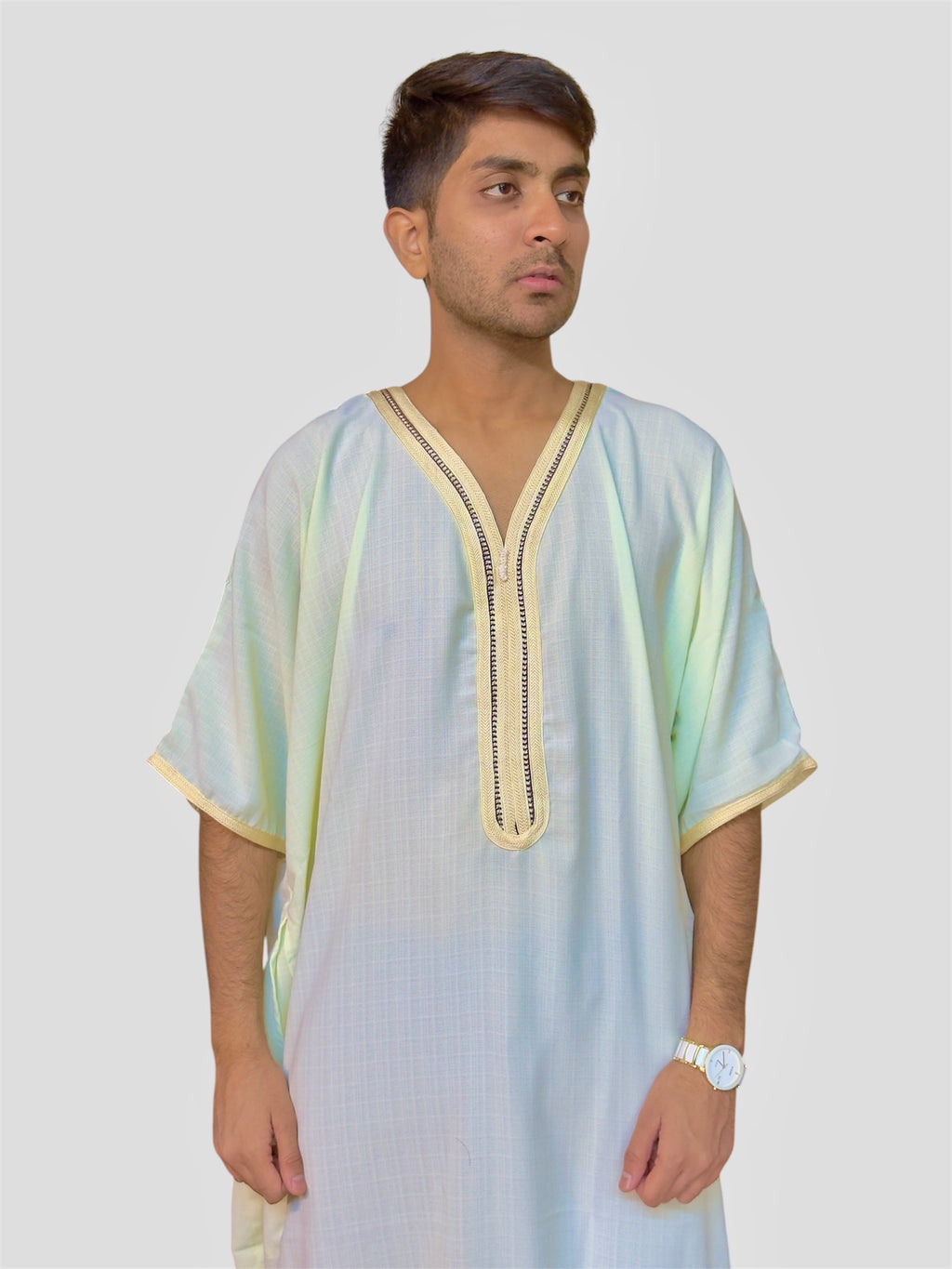 Artisan Shibori Beige Golden Lace