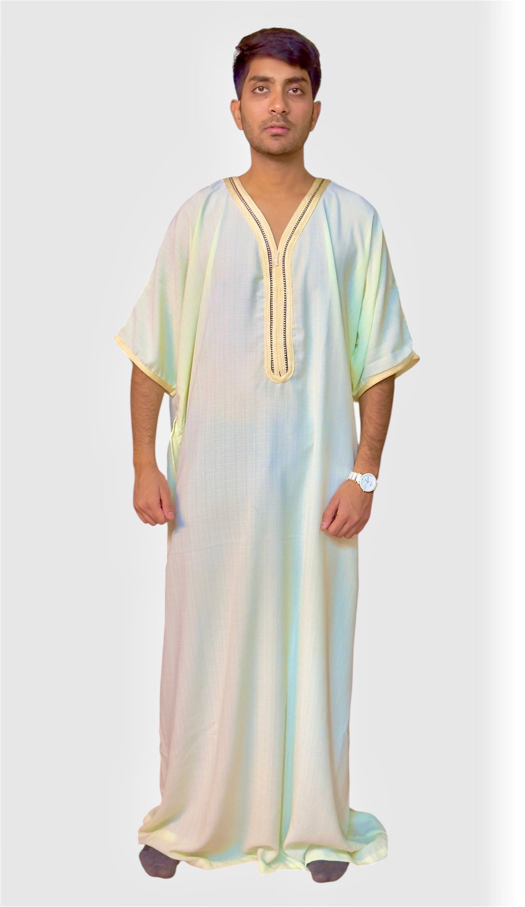 Artisan Shibori Beige Golden Lace