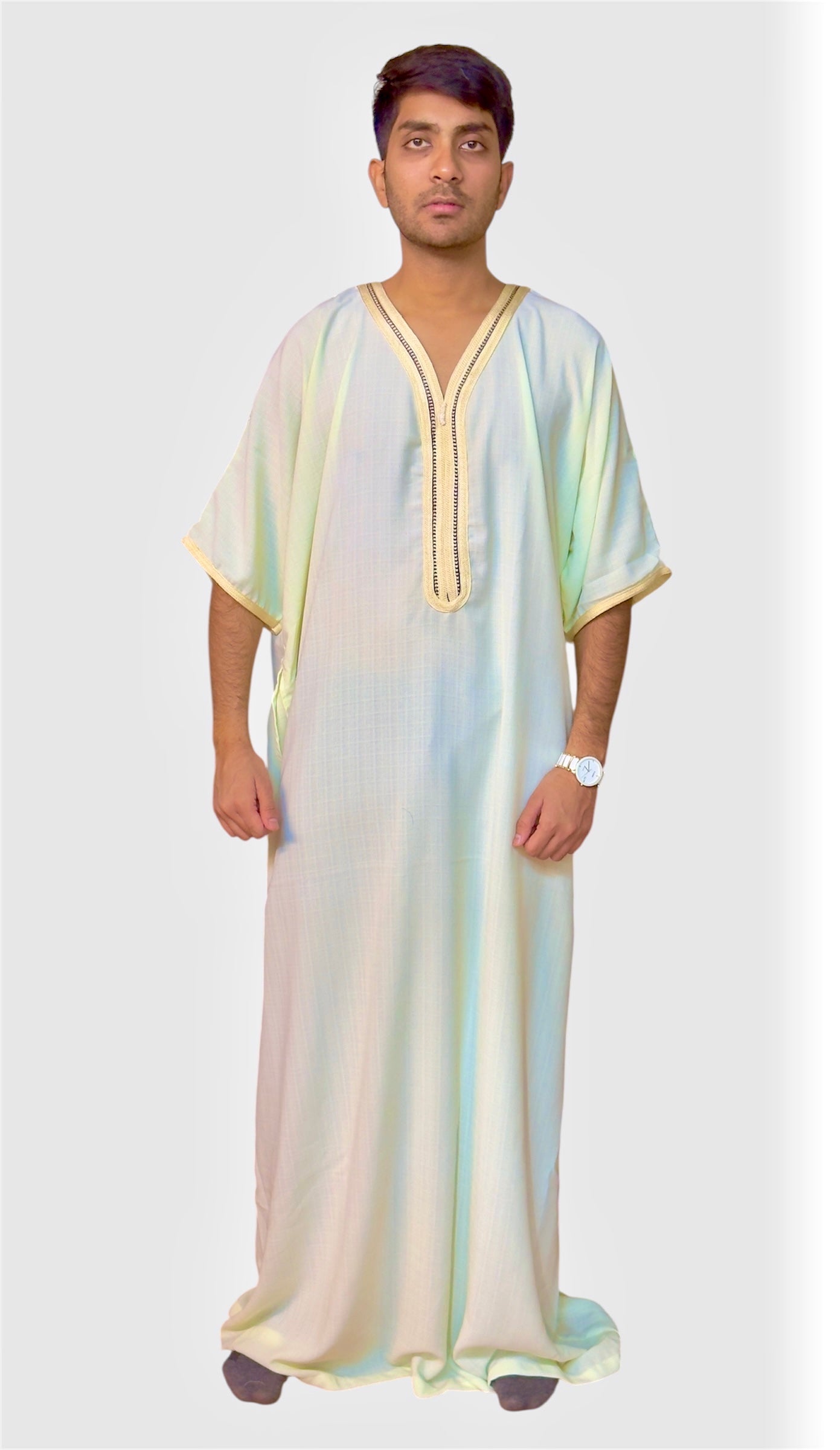 Artisan Shibori Beige Golden Lace