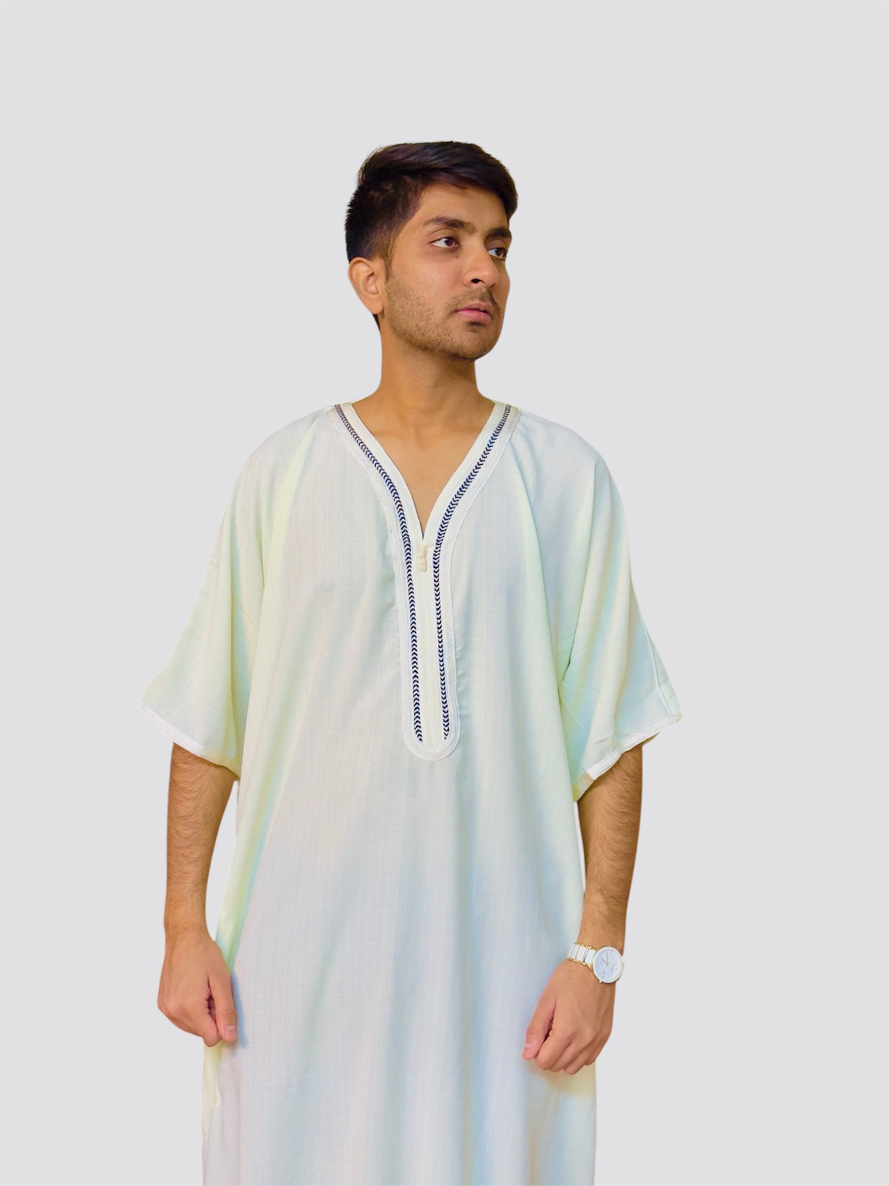 Artisan Shibori Beige white lace