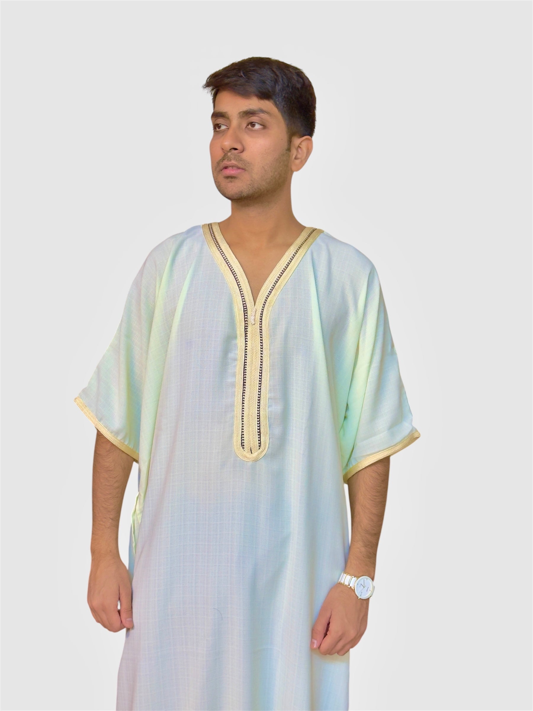 Artisan Shibori Beige Golden Lace