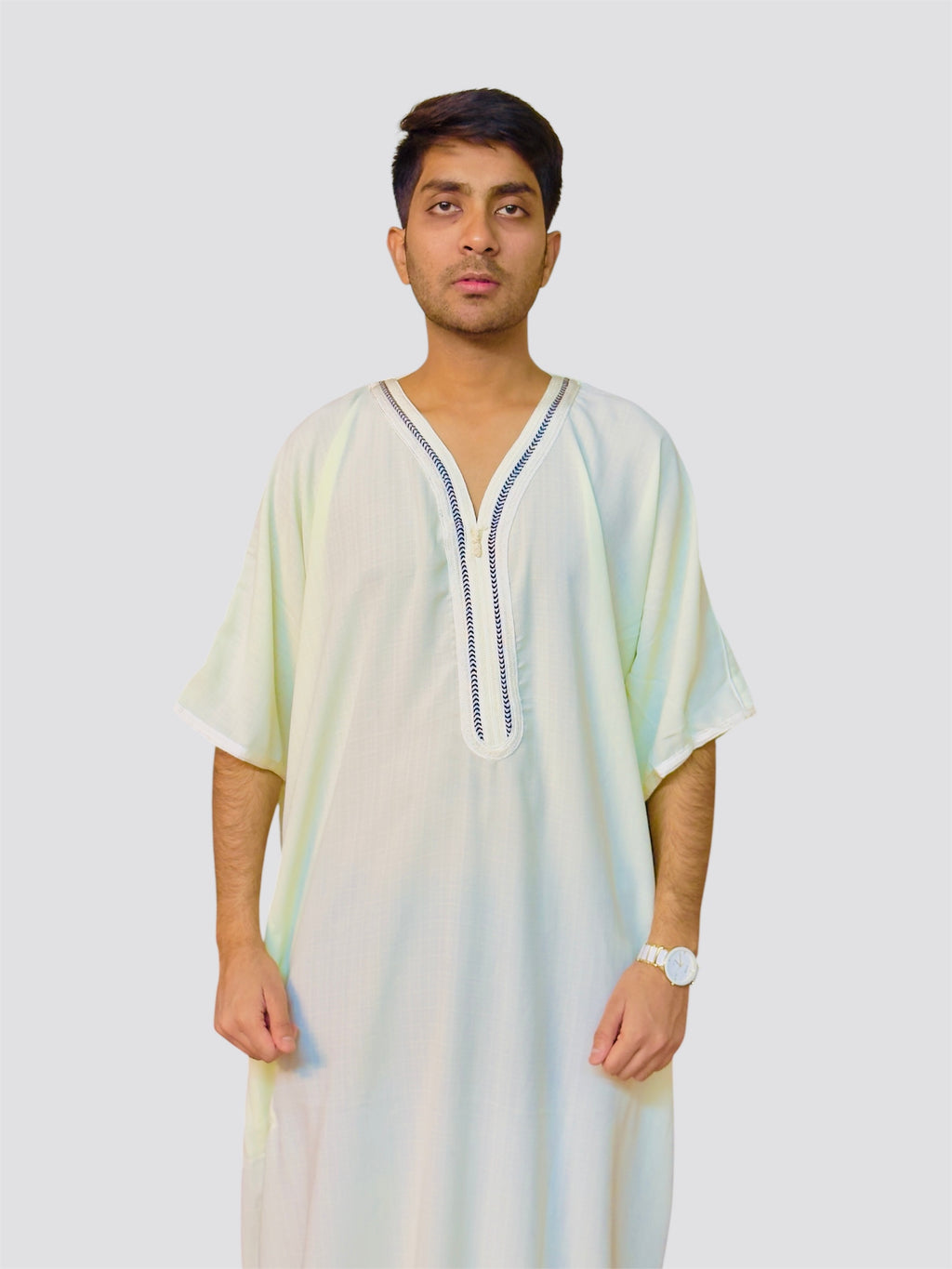 Artisan Shibori Beige white lace